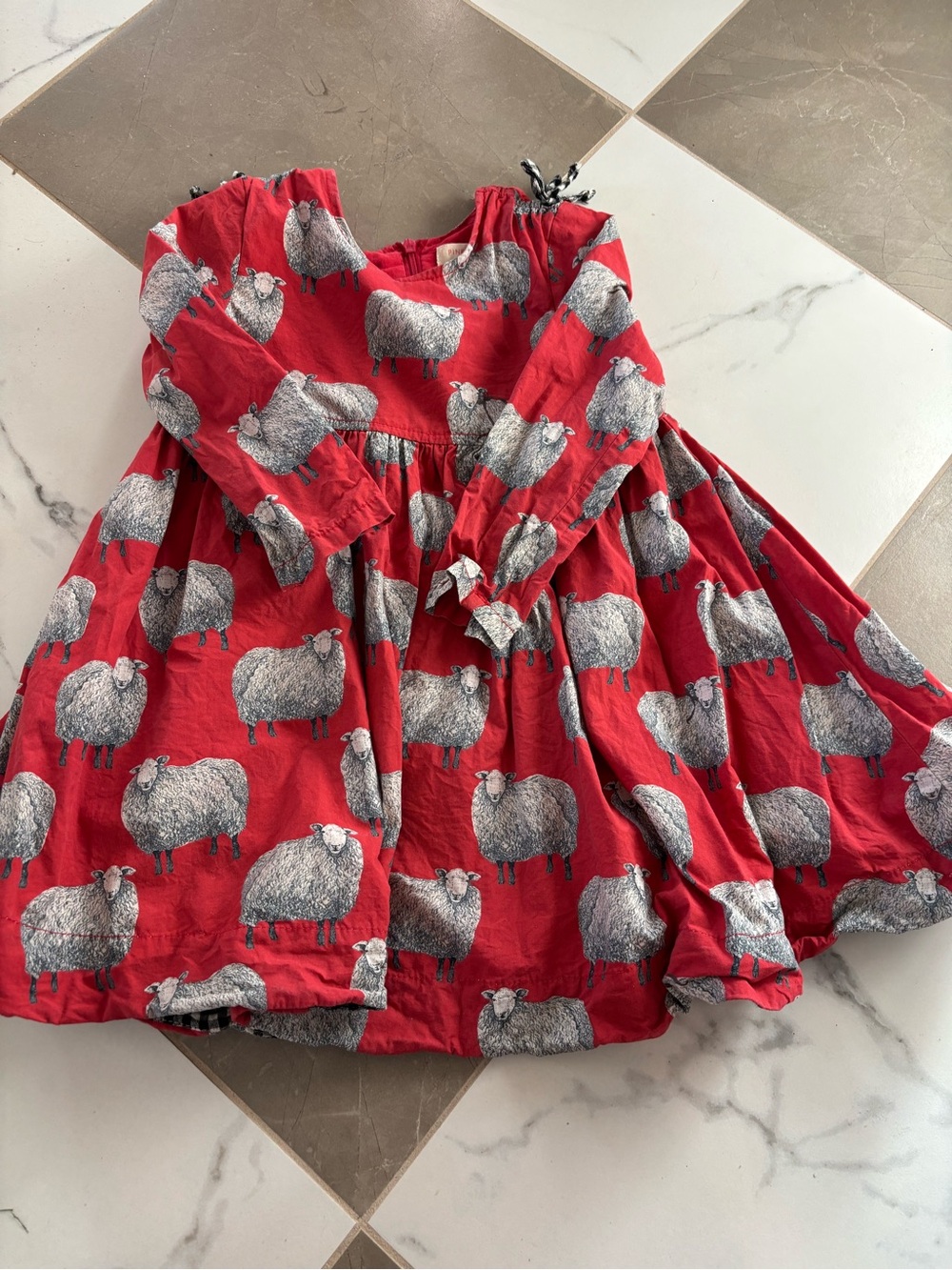 Pink chicken sheep dress